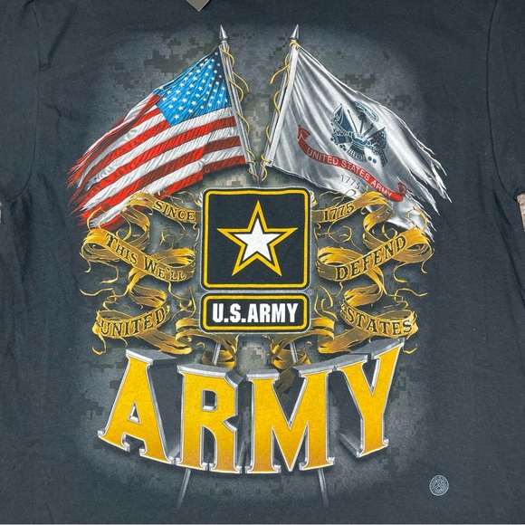 NEW with Tags United States Army American Flag USA Black Men’s t-shirt size M - Picture 4 of 10